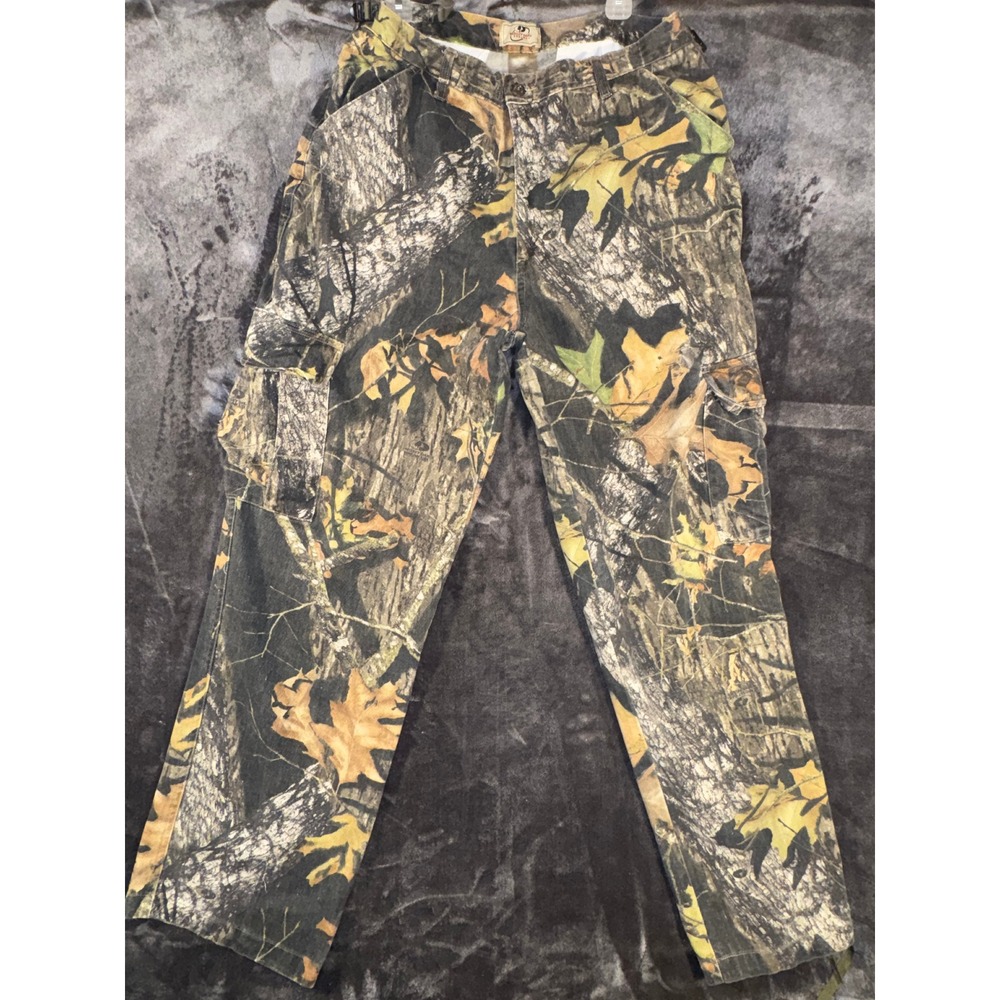 Mossy Oak Apparel Camo Cargo‎ Pants Mens Large 38x31 Hunting Break-Up Camouflage